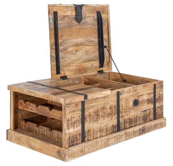 Dizajnový konferenčný stolík Winebar, 100 cm, mango