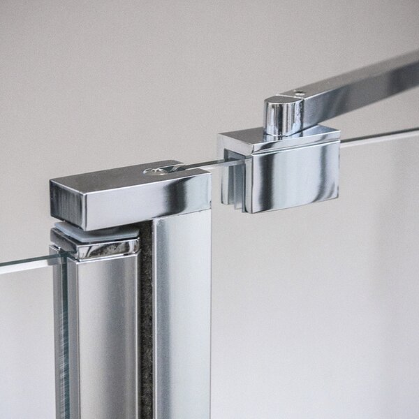 Roltechnik Outlet Štvrťkruhový sprchový kút OBCR2 - bez vaničky ROTH-Variant: rozmery: 80x80 cm - (OBCR2/80x80 - 4000735), ROTH-Profily: profily: brillant, výplň: transparent