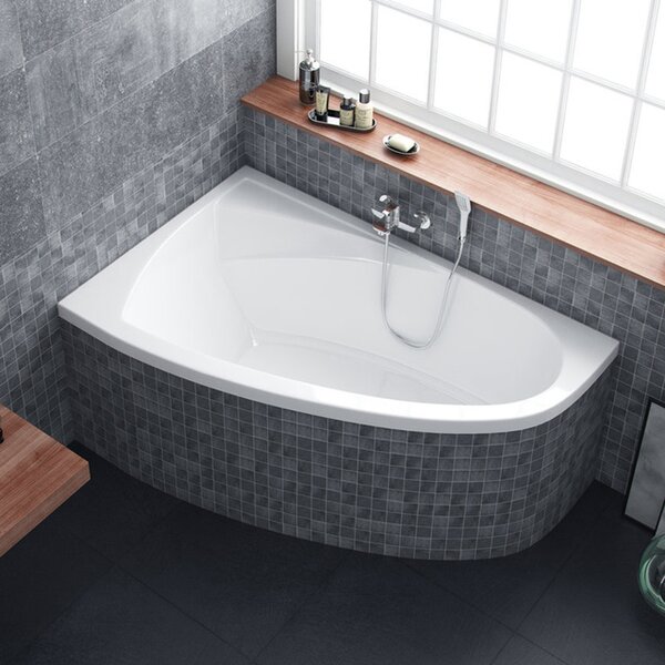 Roltechnik Outlet Asymetrická akrylátová vaňa iBATH ASYMMETRIC NEO ROTH-Variant: rozmery: 150x95 cm, orientácia: Pravá - (iBATH_ASYMMETRIC_NEO_150P - 9160000)