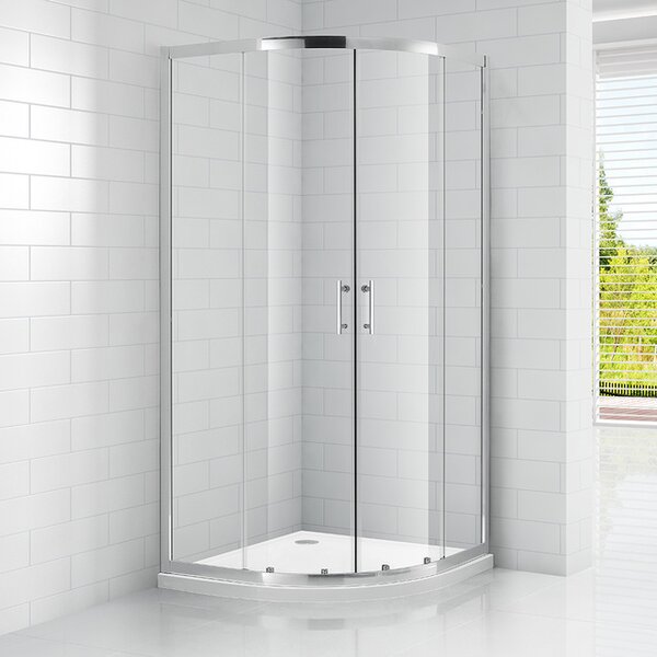 Roltechnik Outlet Štvrťkruhový sprchový kút OBR2 - bez vaničky ROTH-Variant: rozmery: 80x80 cm - (OBR2/80x80 - 4000701), ROTH-Profily: profily: brillant, výplň: transparent
