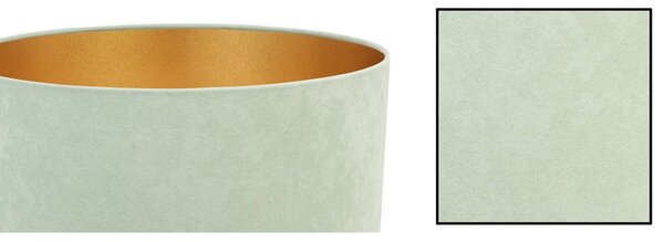 Závesné svietidlo Mediolan, 1x pistáciové/zlaté textilné tienidlo, (výber z 2 farieb konštrukcie), (fi 40cm)