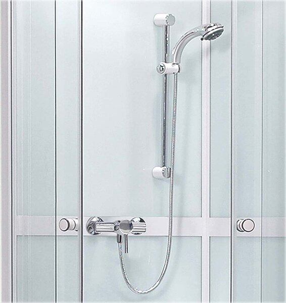 Roth Štvrťkruhový sprchový box SIMPLE ROTH-Variant: rozmery: 80x80 cm - (SIMPLE 800 - 4000248), ROTH-Profily: profily: biela, výplň: transparent