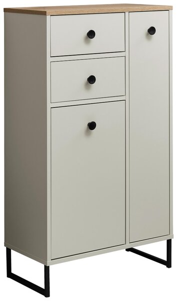 STREDNE VYSOKÁ SKRINKA, farba duba, kašmírová, 60/106/32 cm Venda - Kúpeľňové skrinky