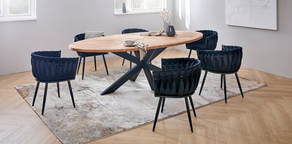 JEDÁLENSKÝ STÔL, brest, čierna, farba brestu, 254/135/78 cm Ambia Home - Stoly