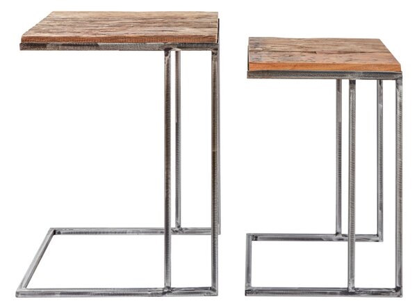 Sada odkladacích stolíkov Shark teak