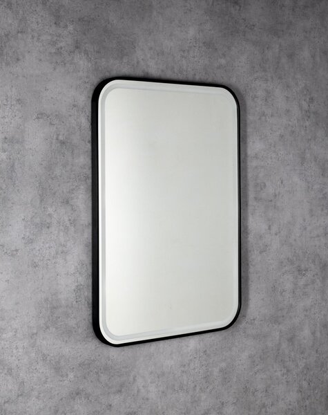 Sapho Sapho, CETIS zrkadlo s LED osvetlením 60x80cm, čierna matná, CT080