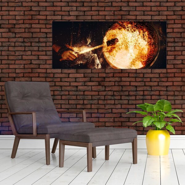 Obraz - Šamanská bubon (120x50 cm)
