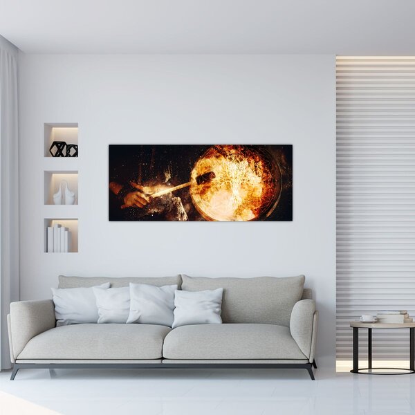 Obraz - Šamanská bubon (120x50 cm)
