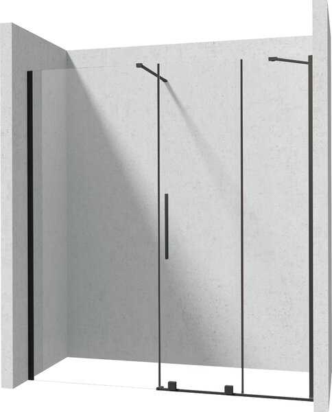 Deante Sprchová zastena Walk-in Prizma, posuvná - KTJ N39R 90 cm, čierna - bez vaničky