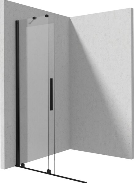 Deante Sprchová zastena Walk-in Prizma, posuvná - KTJ N39R 90 cm, čierna - bez vaničky