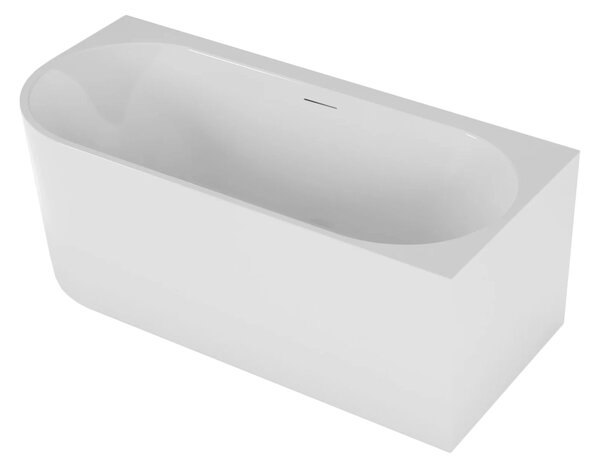 Polimat Akrylátová voľne stojaca vaňa k stene Sola 160x75 P/Ľ POLIMAT-Rozmery: 160x75, POLIMAT-Orientácia: Pravá, POLIMAT-Farba vane: Biela / čierna mat