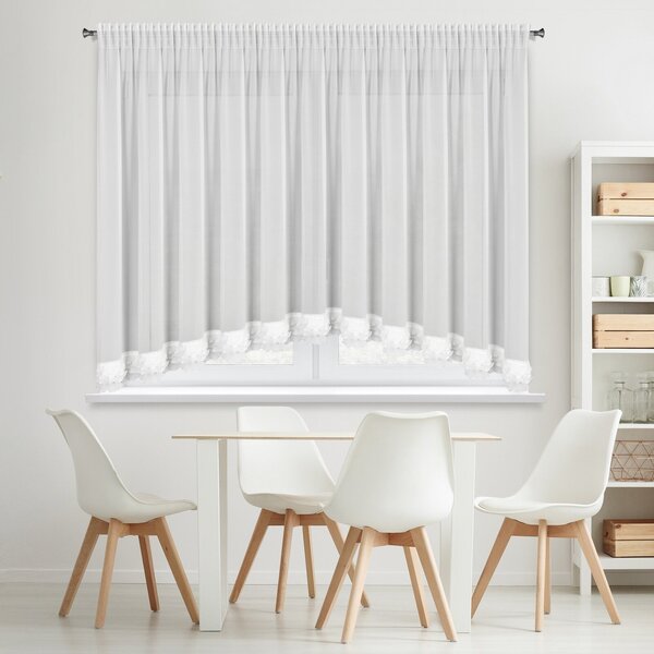 ZÁCLONA NA PÁSKE LUISA 400X160 CM BIELA