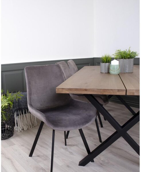 Dizajnová stolička Brinley sivý zamat - Skladom na SK
