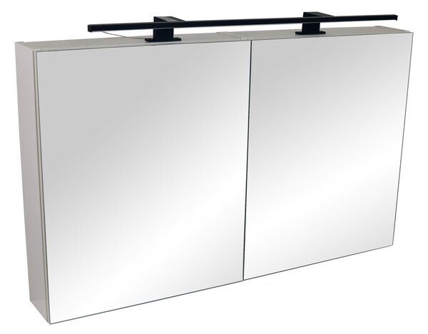 Comodo Zrkadlová skrinka Montana 100 ZS LED-B s osvetlením Any LED 80 B, čierna