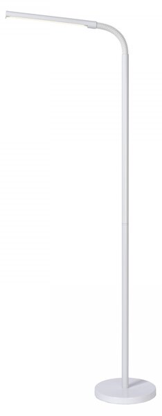Lucide 36712/05/31 LED stojacia čítacia lampa Gilly 1x6W | 270 lm | 2700K - biela, vypínač na kábli