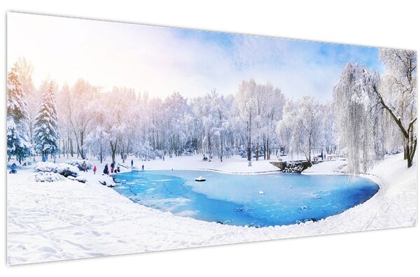 Obraz - Ľadové jazero (120x50 cm)