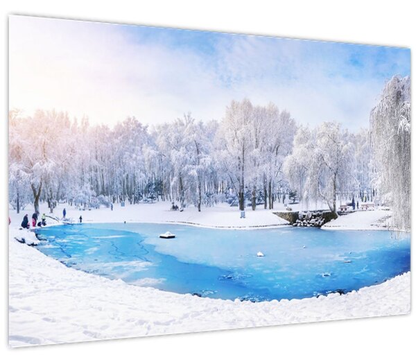 Obraz - Ľadové jazero (90x60 cm)
