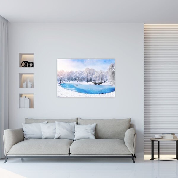 Obraz - Ľadové jazero (90x60 cm)