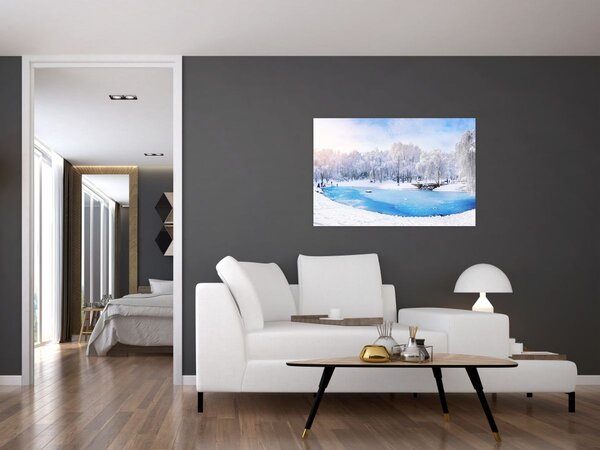 Obraz - Ľadové jazero (90x60 cm)