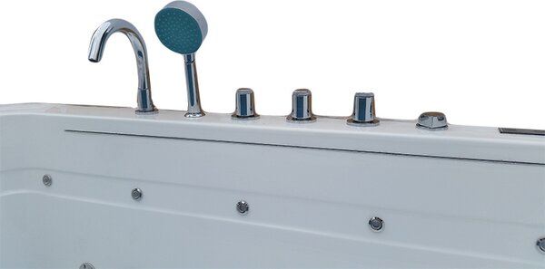 BPS-koupelny Hydromasážna vaňa NEVADA 912 WH 170x90 BIELA s ohrevom vody