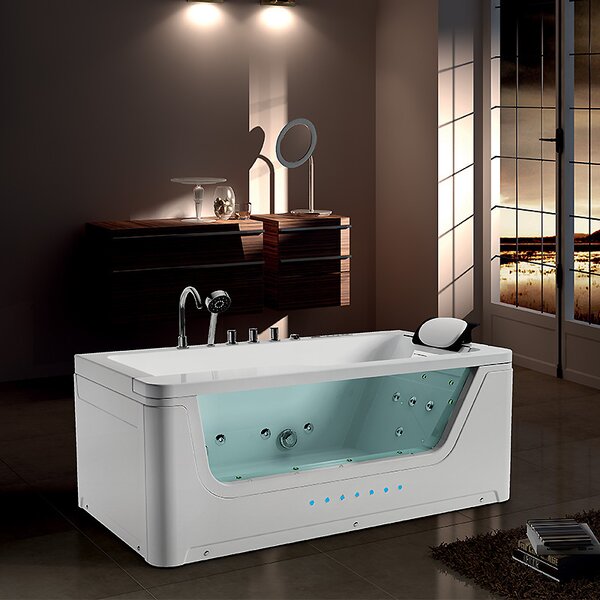 BPS-koupelny Hydromasážna vaňa NEVADA 912 WH 170x90 BIELA s ohrevom vody