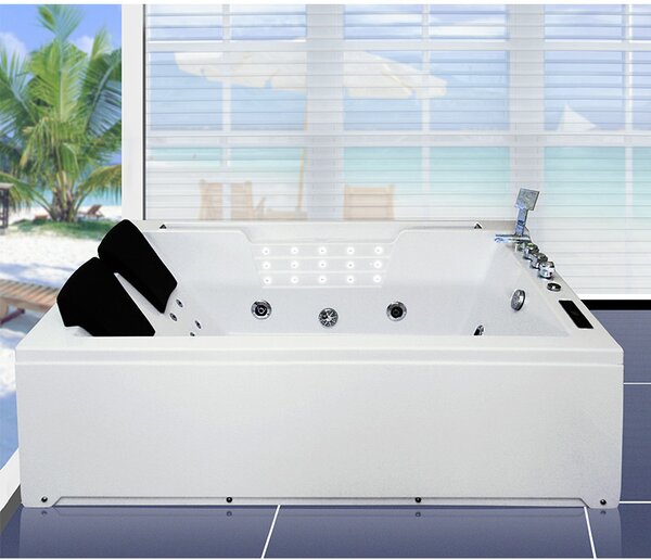 BPS-koupelny Hydromasážna vírivá vaňa Fenix 606BH 180x120 s ohrevom vody, ľavá