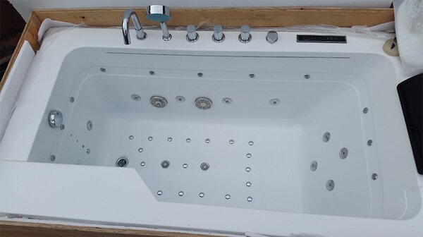 BPS-koupelny Hydromasážna vaňa NEVADA 912 WH 170x90 BIELA s ohrevom vody