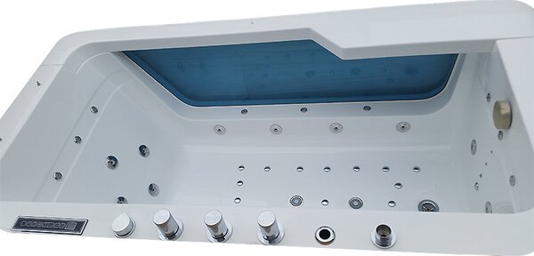 BPS-koupelny Hydromasážna vaňa NEVADA 912 WH 170x90 BIELA s ohrevom vody