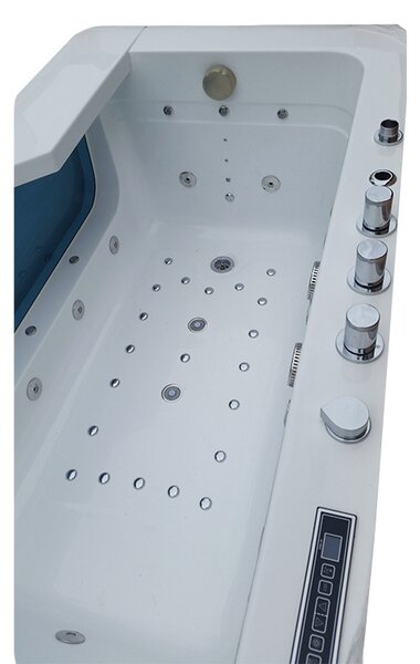 BPS-koupelny Hydromasážna vaňa NEVADA 912 WH 170x90 BIELA s ohrevom vody