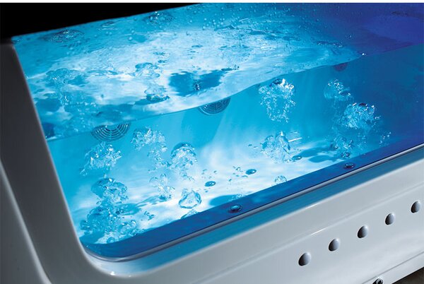 BPS-koupelny Hydromasážna vírivá vaňa NEVADA 912 BL 170x90 ČIERNA s ohrevom vody