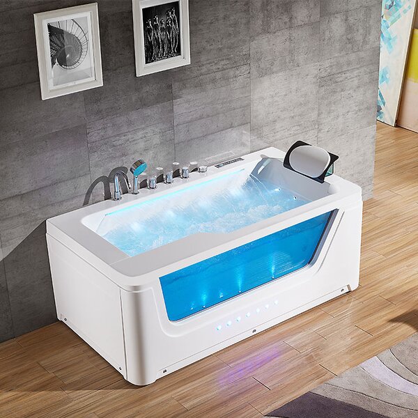 BPS-koupelny Hydromasážna vaňa NEVADA 912 WH 170x90 BIELA s ohrevom vody