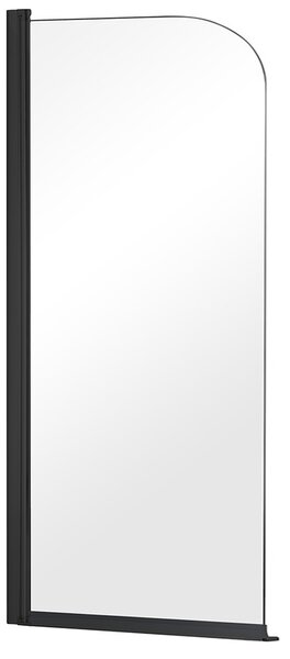 Besco Vaňová zástena PRIME BLACK 1 70140 (70x140 cm | Transparent)
