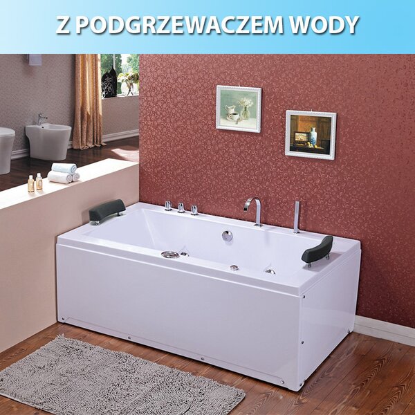 Terra Hydromasážna vírivá vaňa RAMONA 640H 180x90 s ohrevom vody