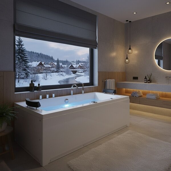 Terra Hydromasážna vírivá vaňa RAMONA 640H 180x90 s ohrevom vody