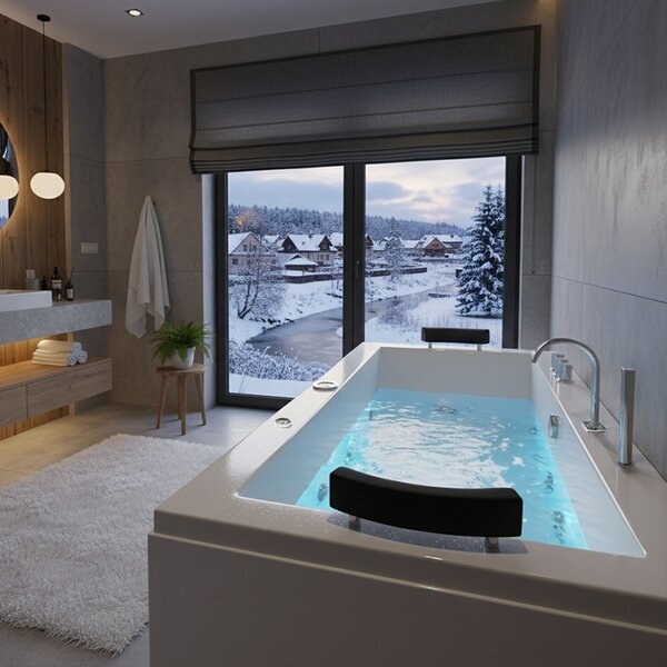Terra Hydromasážna vírivá vaňa RAMONA 640H 180x90 s ohrevom vody