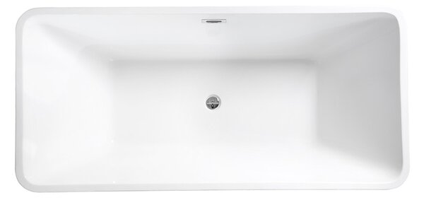 Besco Akrylátová voľne stojaca vaňa Evita BW Matt 160x80 BESCO-Typ výpuste: Click-Clack s prepadom, chróm, BESCO-Rozmery: 160x80, BESCO-Farba: Biela/čierna