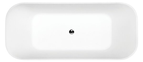 Besco Voľne stojaca vaňa z liateho mramoru Assos Matt 160x70 BESCO-Typ výpuste: Click-Clack štandard, chróm, BESCO-Rozmery: 160x70, BESCO-Farba: Biela