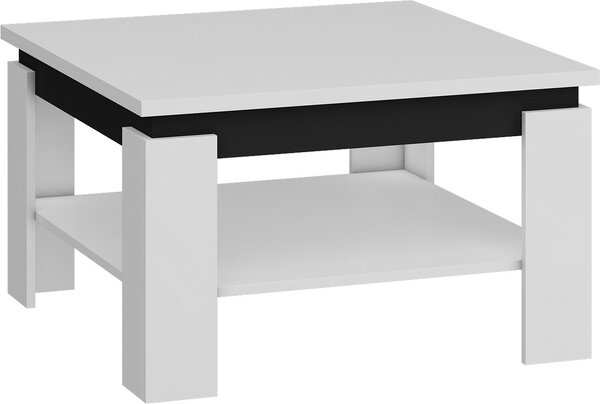 Konferenčný stolík Alfa - biely mat / čierny vysoký lesk