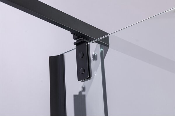 BPS-koupelny Päťuholníkový sprchový kút BS07B 90x90 čierna/transparent - bez vaničky
