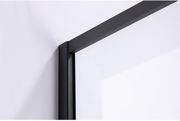 BPS-koupelny Päťuholníkový sprchový kút BS07B 90x90 čierna/transparent - bez vaničky