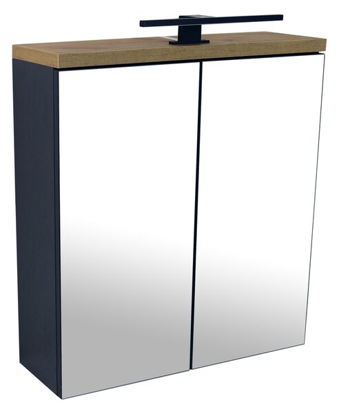 Comodo Zrkadlová skrinka Orion L 60 ZS LED-B s osvetlením Any LED 30 B, čierna