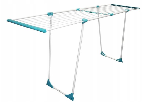 Erga Model 306U, stabilný teleskopický sušiak na bielizeň 202x55x92 cm, biela-zelená, ERG-SEP-10SUSSTOPROFE