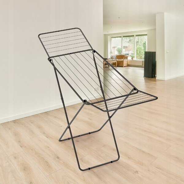 Erga Model 107 Black, sušiak na bielizeň 178,5x54x104,5 cm, čierna, ERG-SEP-10SUSLA107BLA