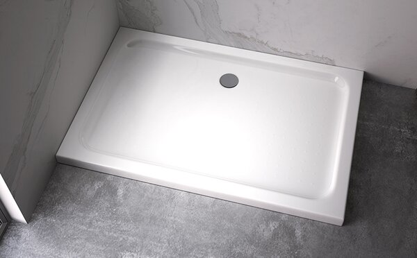 BPS-koupelny Obdĺžniková akrylátová sprchová vanička ST03D 130x80 biela