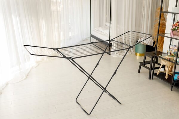 Erga Model 107 Black, sušiak na bielizeň 178,5x54x104,5 cm, čierna, ERG-SEP-10SUSLA107BLA