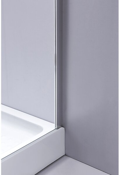 BPS-koupelny Päťuholníkový sprchový kút KZ91B 90x90 chróm/transparent + vanička SXL07B WH biela