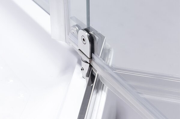 BPS-koupelny Päťuholníkový sprchový kút KZ91B 90x90 chróm/transparent + vanička SXL07B WH biela