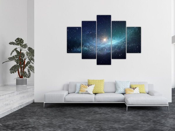 Obraz - Hviezdy a hmlovina (150x105 cm)
