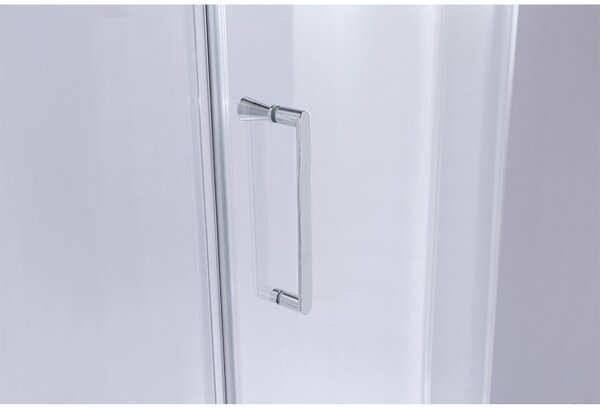 BPS-koupelny Päťuholníkový sprchový kút KZ91B 90x90 chróm/transparent + vanička SXL07B WH biela