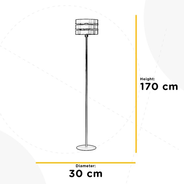STOJACIA LAMPA, 30/170 cm - Online Only bytové doplnky, Online Only